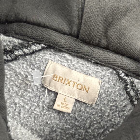Brixton Hoodie Adult Large Gray Long Sleeve Sweater Sweatshirt Casual Men's - Picture 9 of 14